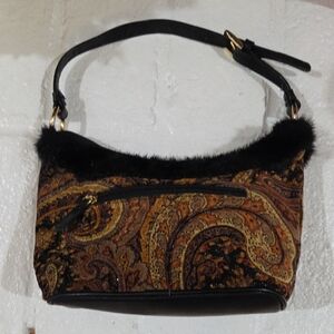 Bueno Paisley Shoulder Bag with Black Trim